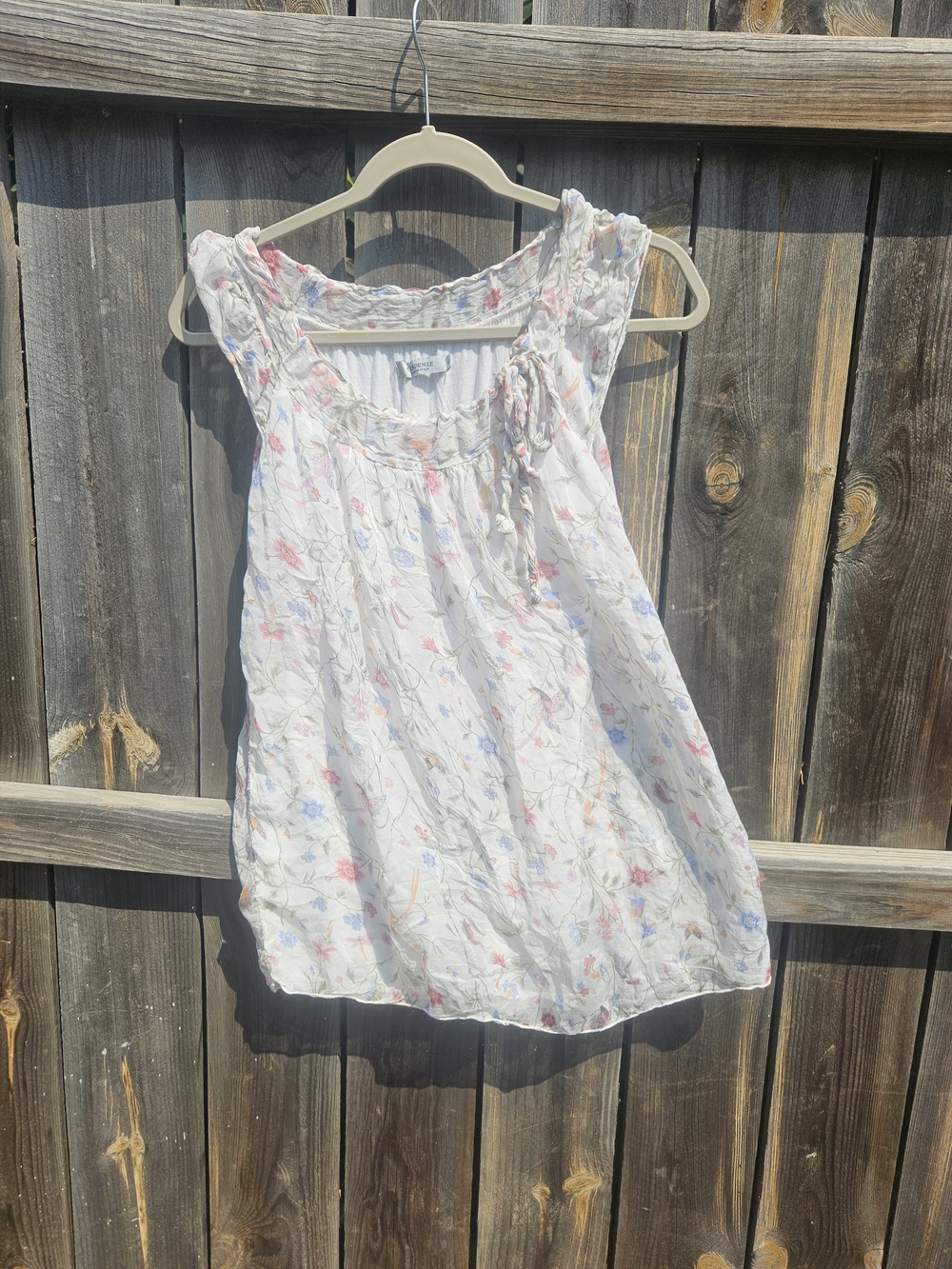 Tendenze Italy Floral Blouse Small 100% Silk Romantic Luxe Whimsical Coquette